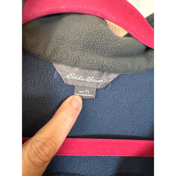 Eddie Bauer Men's TL Blue Full-Zip Vest With Pockets Gorpcore Outdoors - Picture 3 of 5